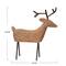Hello Honey® 14.75" Hand-Carved Mango Wood Reindeer with Metal Legs & Antlers